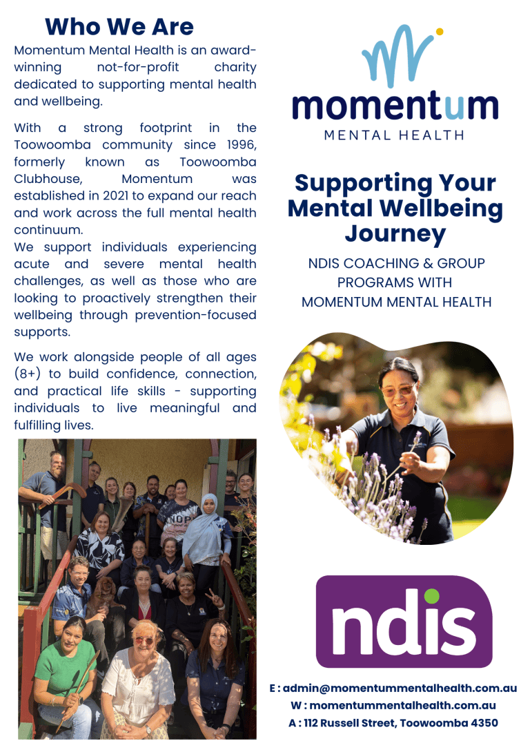 NDIS Support – Momentum Mental Health